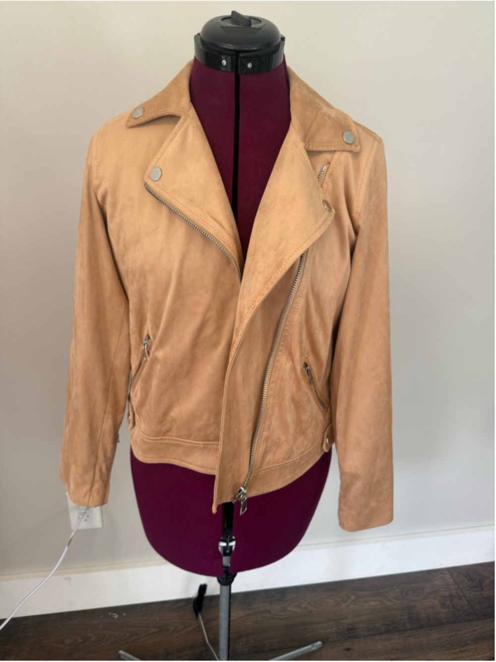 New Loft Faux Suede Moto Jacket XS